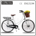 MOTORLIFE / OEM EN15194 2017 prix concurrentiel ville e vélo, dames ebike.